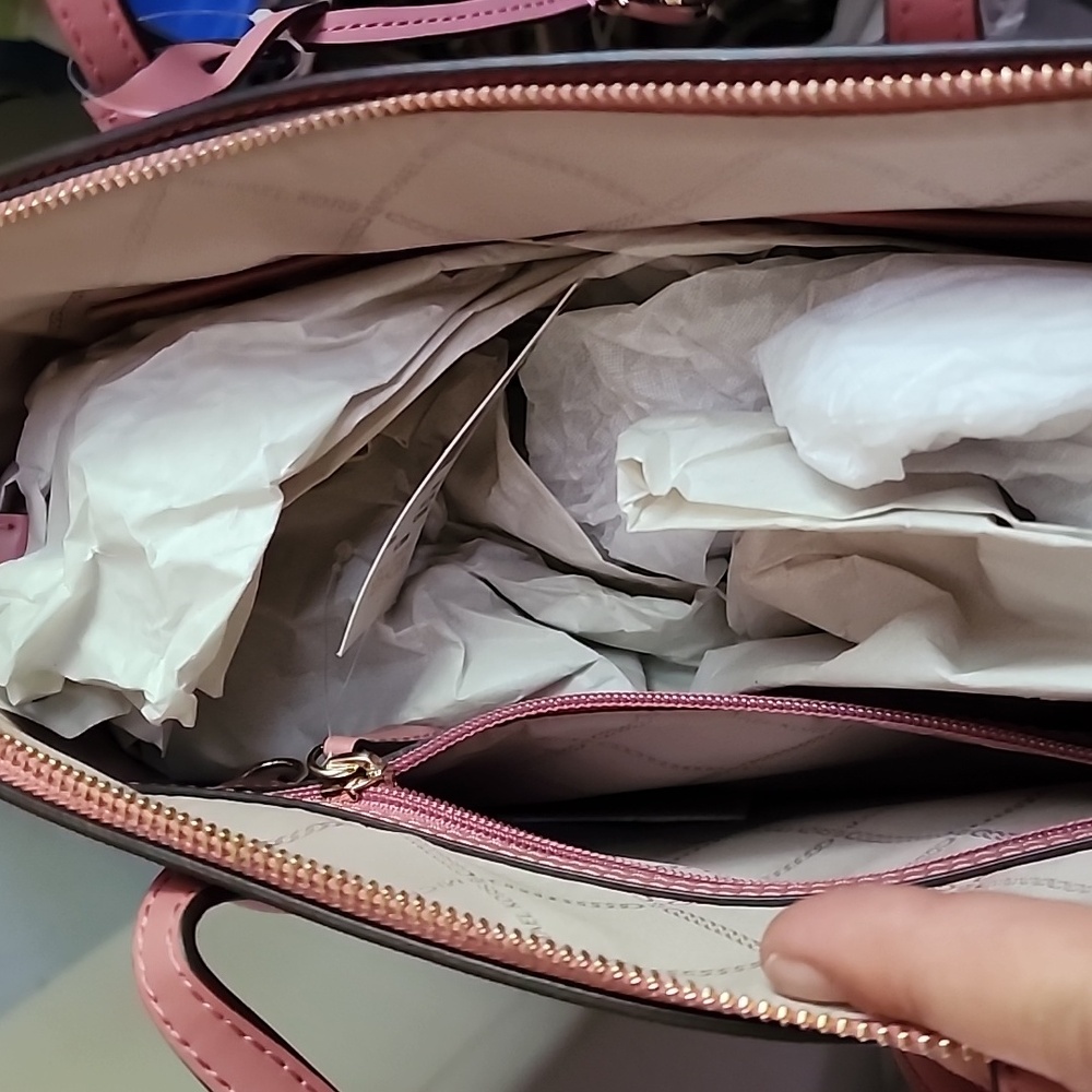 Michael Kors Pink Leather Tote - Picture 3 of 6